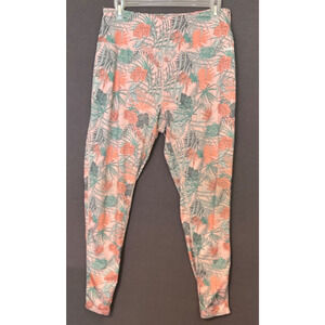 Reebok XL High-Waist Tropical Floral Leggings Polyester/Spandex